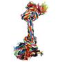 T-Pet Two Knots Braided Colorful Pet Dog Chew Tug Rope Bone Toy 10'' Long Medium