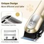 OMORC Dog Clippers with 12V High Power for Thick Coats, Professional Heavy Duty Dog Grooming Kit, Plug-in & Quiet Pet Clippers with 8 Comb Guides, 1 Scissor, 1 Comb, 1 Cleaning Brush