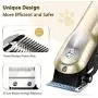 OMORC Dog Clippers with 12V High Power for Thick Coats, Professional Heavy Duty Dog Grooming Kit, Plug-in & Quiet Pet Clippers with 8 Comb Guides, 1 Scissor, 1 Comb, 1 Cleaning Brush