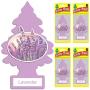 LITTLE TREES Car Air Freshener I Hanging Tree Provides Long Lasting Scent for Auto or Home I Lavender, 24 Count, (4) 6-Packs