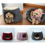 Oncpcare Kitty Cat House Small Animals House Soft Warm Rabbit Hut Frustum-Shape Guinea Pig Bed Hideout with Removable Cushion for Winter