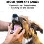 Barkleys 360º Dog Fingerbrush Toothbrush - Ergonomic Design - Full Surround Bristles for Easy Cleaning - Set of 2, Clear