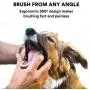 Barkleys 360º Dog Fingerbrush Toothbrush - Ergonomic Design - Full Surround Bristles for Easy Cleaning - Set of 2, Clear