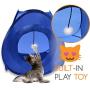 MYDEAL PRODUCTS Pop Up Instant Kitty Play and Sleep Tent with Portable, Foldable Design and Built in Toy for Cats, Kittens, and Other Small Animals!