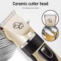 Kartice Dog Clippers, Rechargeable Low Noise Cordless Electric Dog Clippers, Dog Grooming Trimmer Pet Hair Clippers Kit (Gold)