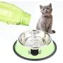 Legendog 3PCS Pet Bowl Stainless Steel Non-Skid Base Dog Bowl Cat Bowl with 2 Food Scoop