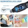 LByzHan Dog Nail Grinder Clipper 2-Speed Rechargeable 900mAh Electric LED Light Pet Nail Trimmers, 3-Size Ports Painless Paws Grooming & Smoothing for Small Medium Large Dogs and Cats