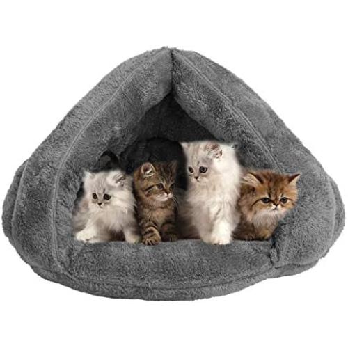 VeMee Plush Cat Sleep Bag Cozy Pet Cave Bed Covered Pet Beds Cave for Cat Small Dogs and Puppies VeMee Plush Cat Sleep Bag Cozy Pet Cave Bed Covered Pet Beds Cave for Cat Small Dogs and Puppies
