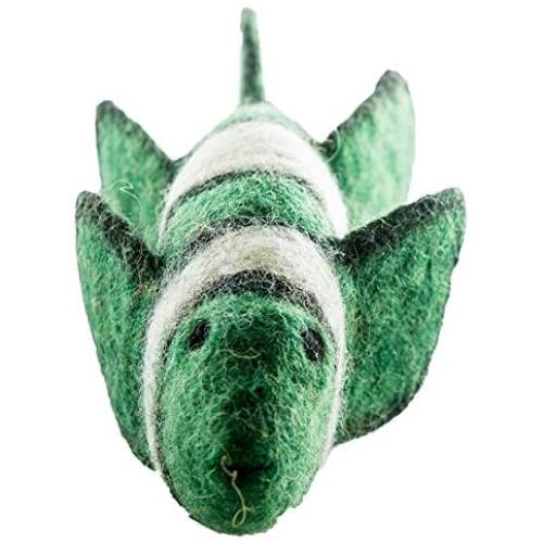 Le Sharma Eco-Fish Handmade Play Toy for Dogs and Puppies, 100% Felted Wool. Large Size 10''