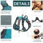 FUNFLOWERS Dog Harness No-Pull Adjustable Pet Vest Durable Polyester Material Dog Chest Strap with Reflective Strips Easy Control Training Harness for Small Medium Large Dog, 4 Colors