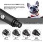 MrCrafts Dog-Nail-Grinder, Electric-Rechargeable-Pet-Nail-Grinder, Painless-Paws-Grooming-File, Dog-Nail-Clippers, Nail-Trimmer-for-Small-Medium-Large-Dogs-Cats (Model 1)