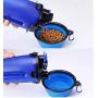 Chris.W 2-in-1 Dog Water Bottle Pet Food Container with 2 Collapsible Dog Bowls for Walking Traveling Hiking Outdoor Activeties, Portable Dog Feeder