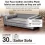 Enchanted Home Pet Sailor Sofa, Grey, Medium (CO3459-20GRY)