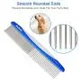 Cafhelp Dog Comb, Cat Comb with Rounded and Smooth Ends Stainless Steel Teeth and Non-Slip Grip Handle, Professional Dog Grooming Tools for Removes Tangles and Knots, Pet Comb for Dogs Cafhelp Dog Comb, Cat Comb with Rounded and Smooth Ends Stainless Steel Teeth and Non-Slip Grip Handle, Professional Dog Grooming Tools for Removes Tangles and Knots, Pet Comb for Dogs