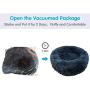 Pasking Plush Round Pet Bed for Medium Dogs Cats, Faux Fur Dog Beds Washable Cat Calming Bed Donut Cuddler Self Warming Indoor Grey