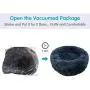 Pasking Plush Round Pet Bed for Medium Dogs Cats, Faux Fur Dog Beds Washable Cat Calming Bed Donut Cuddler Self Warming Indoor Grey Pasking Plush Round Pet Bed for Medium Dogs Cats, Faux Fur Dog Beds Washable Cat Calming Bed Donut Cuddler Self Warming Indoor Grey