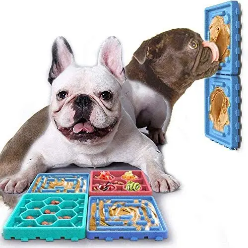 Juzanl Slow Feeder Dog Lick Mat Set and Slow Dispensing Treater Mat, Upgraded 4-in-1 Dog Dispensing Mat with Suction, Dog Lick Mat for Anxiety Dog Peanut Butter Lick Pad (4 PCS) Juzanl Slow Feeder Dog Lick Mat Set and Slow Dispensing Treater Mat, Upgraded 4-in-1 Dog Dispensing Mat with Suction, Dog Lick Mat for Anxiety Dog Peanut Butter Lick Pad (4 PCS)