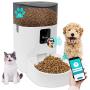 OUHOUG 7L Automatic Cat Feeder,Timed Cat Feeder with Desiccant Bag for Dry Food,Programmable Portion Control 1-10 Meals per Day and Voice Recorder,for Small/Medium Pets