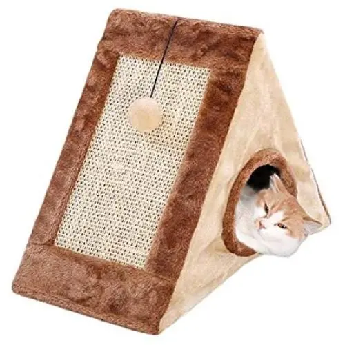Eitchen Cat House & Scratcher Pads, Triangle Scratching Board, Cat Grinding Claws, Sisal Cat Climbing Frame, Cat Supplies Toys Eitchen Cat House & Scratcher Pads, Triangle Scratching Board, Cat Grinding Claws, Sisal Cat Climbing Frame, Cat Supplies Toys