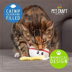 Pet Craft Supply Silly Snacks and Funny Food Crinkle Cuddling Catnip and Silvervine Toys