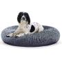 jincheng Calming Dog Bed Cat Bed Donut, Faux Fur Pet Bed Self-Warming Donut Cuddler, Comfortable Round Plush Dog Beds for Large Medium Small Dogs and Cats (24''/32''/40'')