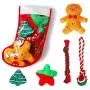 Christmas Dog Stocking Gifts Set - Dog Toy Filled - Festive Puppy Stocking Variety Pack Toy with Squeaky Toy/ Cotton Knotted Rope Toy - 5 Packs Christmas Dog Stocking Gifts Set - Dog Toy Filled - Festive Puppy Stocking Variety Pack Toy with Squeaky Toy/ Cotton Knotted Rope Toy - 5 Packs
