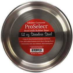 ProSelect Stainless Steel Dog Bowl with Rubber Base, 4-1/2-Inch, 9-Ounce