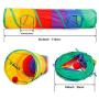 PAOPO Cat Tunnel,Cat Tube Toy Collapsible Indoor Interactive Cat Play Tunnel 2 Way Tube with Fun Ball Cat Toy,Best for Cat,Puppy,Rabbit