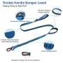 AdventureMore Dog Harness Leash Set, Step-in Escape Proof Reflective Dog Vest, No-Pull Adjustable Halter and Lead, with 5 ft Anti-Pull Dual-Handle Bungee Training Leash