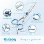 GLADOG Professional Grooming Scissors for Dogs with Safety Round Tips, 4 in 1 Dog Grooming Scissors Set, Sharp and Durable Pet Grooming Shears for Dogs and Cats GLADOG Professional Grooming Scissors for Dogs with Safety Round Tips, 4 in 1 Dog Grooming Scissors Set, Sharp and Durable Pet Grooming Shears for Dogs and Cats