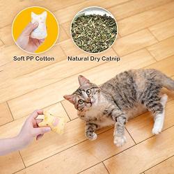 Pet Soft Catnip Cat Toys – Catnip Toys for Indoor Cats, Stuffed Chew Bite Catnip Teething Toy Set for Kitten