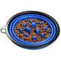 No/Brand 350ML/1000ML Folding Pets Slow Food Bowl,Silicone Pet Feeding Dish Toys Outdoor
