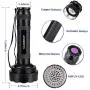 UV Black Light Flashlight,100 LED UV Flashlights, Super Bright Ultraviolet Flashlight Professional Blacklight Pet Urine Detector for Dog/Cat,Hunting Scorpions