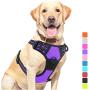 Vovodog Dog Harness No-Pull Pet Harness, Adjustable Outdoor Walking Pet Reflective Oxford Soft Vest with 2 Metal Rings and Handle Easy Control for Small Medium Large Dogs…
