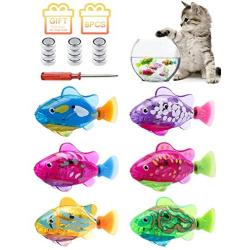 I-SHUNFA Interactive Swimming Robot Fish Toy for Cat and Dog with LED Light, Activated in Water Magical Electric Toy Stimulate Your Pets Hunter Instincts Best Gift for Your Pets