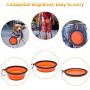Feeko 2 Pack Collapsible Dog Bowls for Travel, Silicone Foldable Expandable Portable Dog Bowl for Dog/Cat Food Water Feeding, Pet Feeding Cup Dish for Traveling with Carabiners