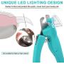 Dog Nail Clippers for Dogs Cats, Pet Nail Trimmer with LED Light to Avoid Over-Cutting Nails, Safe Professional Grooming Tools with USB Rechargeable, Built-in Nail File, Lock Switch