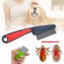 Pet Dog Cat Flea Comb, for Everyday Use for Dogs and Cats with Short or Long Hair 【4 Pack】