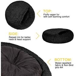 TR pet Calming Donut Dog Bed, Cozy Cat Cuddle Cave Dogs Beds with Removable Blanket, Soft Warming Fluffy Indoor Pets Bed for Small/ Medium/ Large Dogs Cats up to 150 lbs, Machine Washable