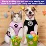 Weewooday 3 Pieces Puppy Harness and Leash Soft Mesh Dog Vest Harness Breathable Dog Vest with Leash No Pull Adjustable Harness for Cats and Puppies (Black, Blue, Pink)