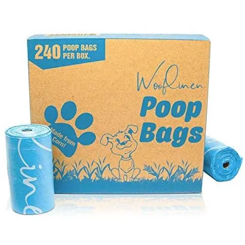 Eco-Friendly Poop Bags | Biodegradable Dog Waste Bags, Unscented, Made from Corn | Large and Thick (16 Rolls, 240 Count)