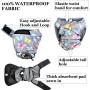 Leak Proof Waterproof Cat Dog Diapers Female Washable Reusable Absorbent Pad Padding Lined for Small Medium Large Pets (XL: Waist 20'' - 24'', Gray Butterflies)