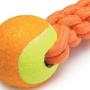 Large Dog Toys Orange Ruff Rope Mega Tennis Ball Tuggers Durable Fetch 12'' Long