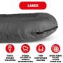 The Dog’s Bed, Premium Waterproof Dog Bed, M to XXL Durable Quality Grey Oxford Fabric, YKK Zippers, Washable Reversible Cover, Dog Beds for Home Car Crate & Outside, Puppy & All Pet Comfort