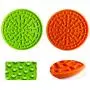 Tysons Pet Treats 2pcs Dog Lick Mat, Bath & Grooming Slow Feeders, Distraction Device, Powerful Suction Cups on The Back, Training-Just Add Peanut Butter (Green & Orange) Tysons Pet Treats 2pcs Dog Lick Mat, Bath & Grooming Slow Feeders, Distraction Device, Powerful Suction Cups on The Back, Training-Just Add Peanut Butter (Green & Orange)