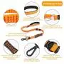 JHMY 3-in-1 Dog Car Seatbelt, No Pull Shock Absorbing Pet Leash with Car Safety Buckle, Elastic Dog Lead with Double Handles, Reflective Pet Seat Belts for Vehicle, Car Harness for Dogs JHMY 3-in-1 Dog Car Seatbelt, No Pull Shock Absorbing Pet Leash with Car Safety Buckle, Elastic Dog Lead with Double Handles, Reflective Pet Seat Belts for Vehicle, Car Harness for Dogs
