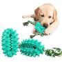 Barley Ears Dog Toothbrush, Cactus Shaped Dog Chew Toys with Natural Cotton Rope, Durable Rubber Puppy Teeth Cleaning Chew Toys for Small Medium and Large Dogs