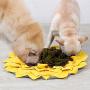 Liakk Snuffle Mat for Dogs, Dog Feeding Mat, Dog Puzzle Toys, for Encourgaing Natural Foraging Skills for Cats Dogs (Sunflower)