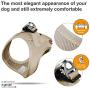 Curli Vest Harness Cord with Air-Mesh Lining Step-in Dog Harness Lightweight Breathable Dog Elegant Durable Harnesses for Small Dogs