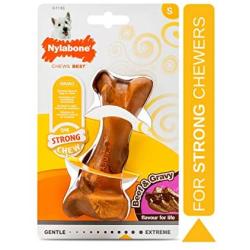 Nylabone Strong Chewing Flavor Frenzy Rubber Dog Chew Toy, Meatloaf and Gravy